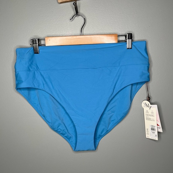 NWT CALIA by Carrie Underwood Wide Banded Bikini Bottom - Tranquil Blue - Picture 2 of 6